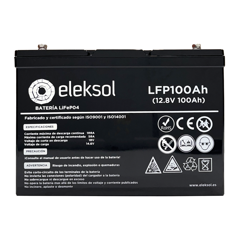 Batería de litio ELEKSOL 100Ah con BMS/Bluetooth