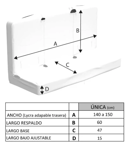 Funda bancada triple trasera GLASSY Army